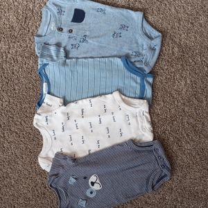 4 carter's 0-3 month Onesies